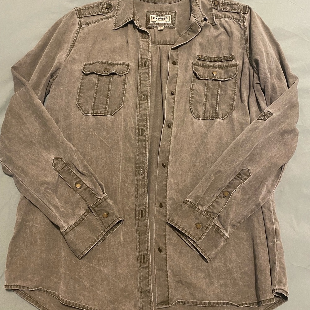 Distressed button up - Picture 2 of 4